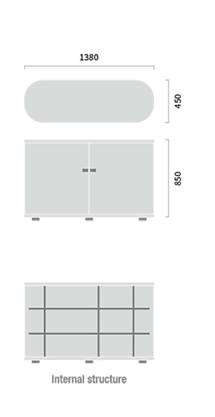 UFOU Fitin Rollin Mobile Roller Shutter Cabinet - Storage with Adjustable Shelves & Wheels